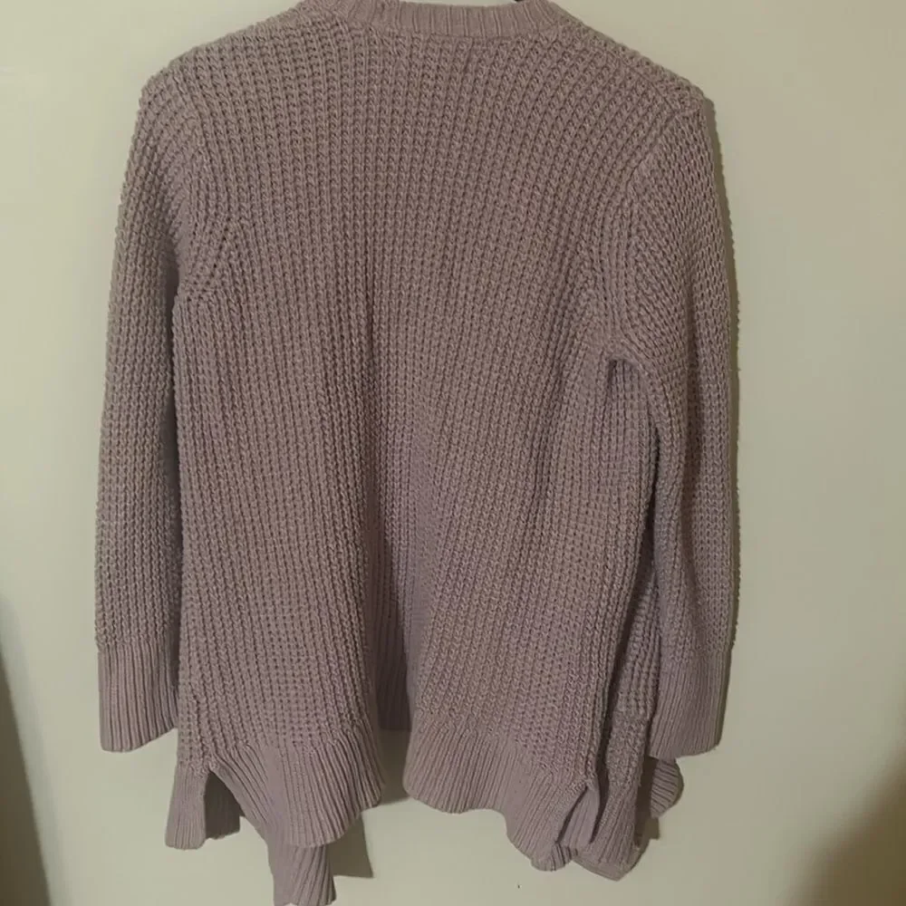 American Eagle light pink knit open Cardigan - Picture 6 of 7